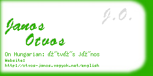 janos otvos business card